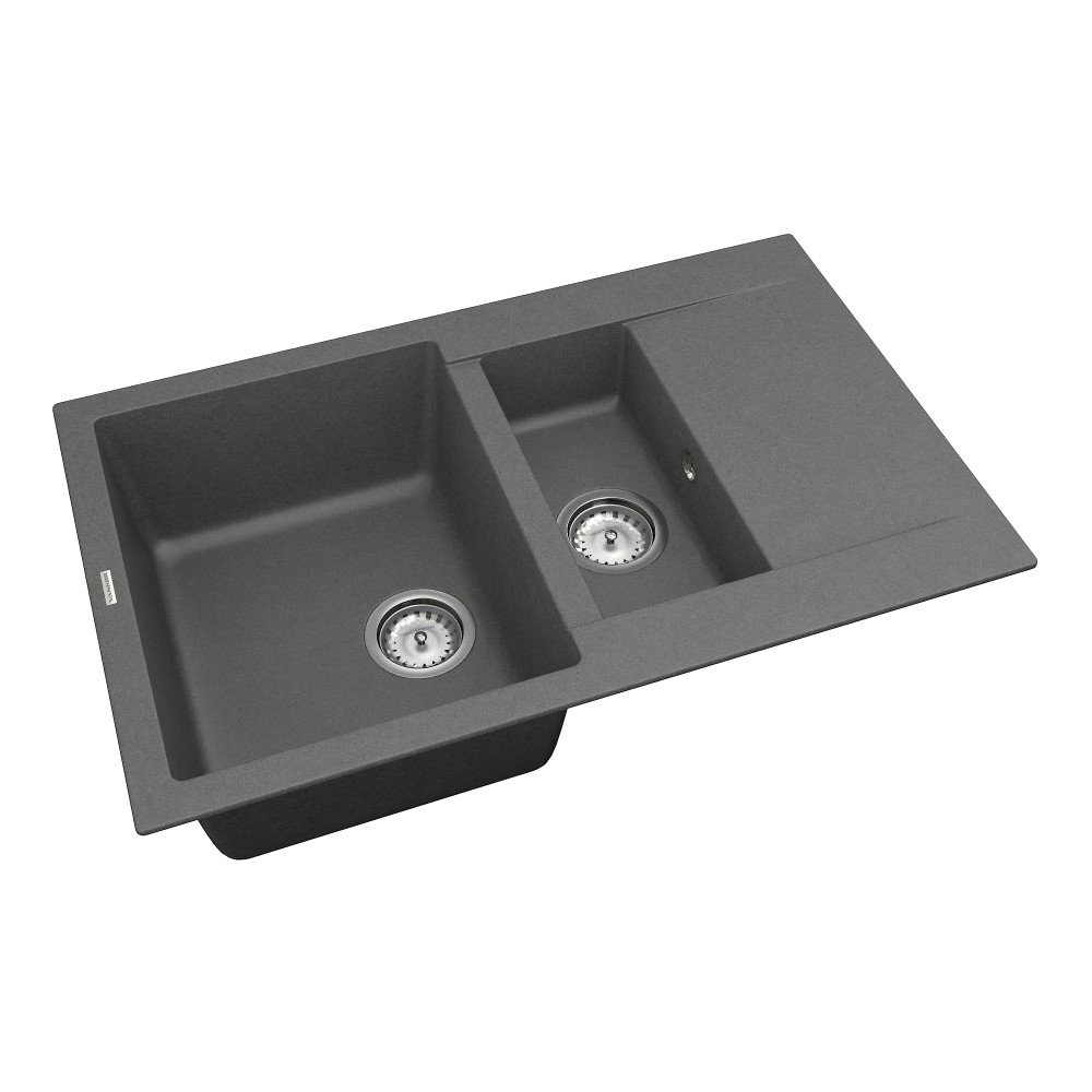 Кухонна мийка VANKOR Orman OMP 04.80 Gray + сифон