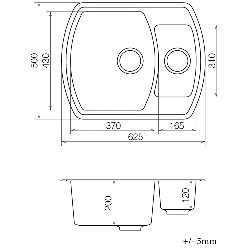 Кухонна мийка VANKOR Norton NMP 03.63 Black + сифон VANKOR