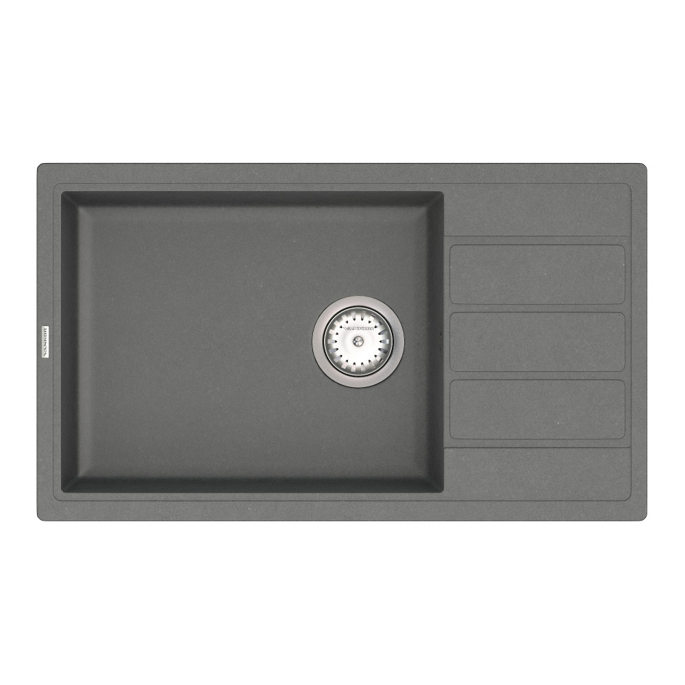Кухонна мийка VANKOR Easy EMP 02.76 XL Gray + сифон VANKOR