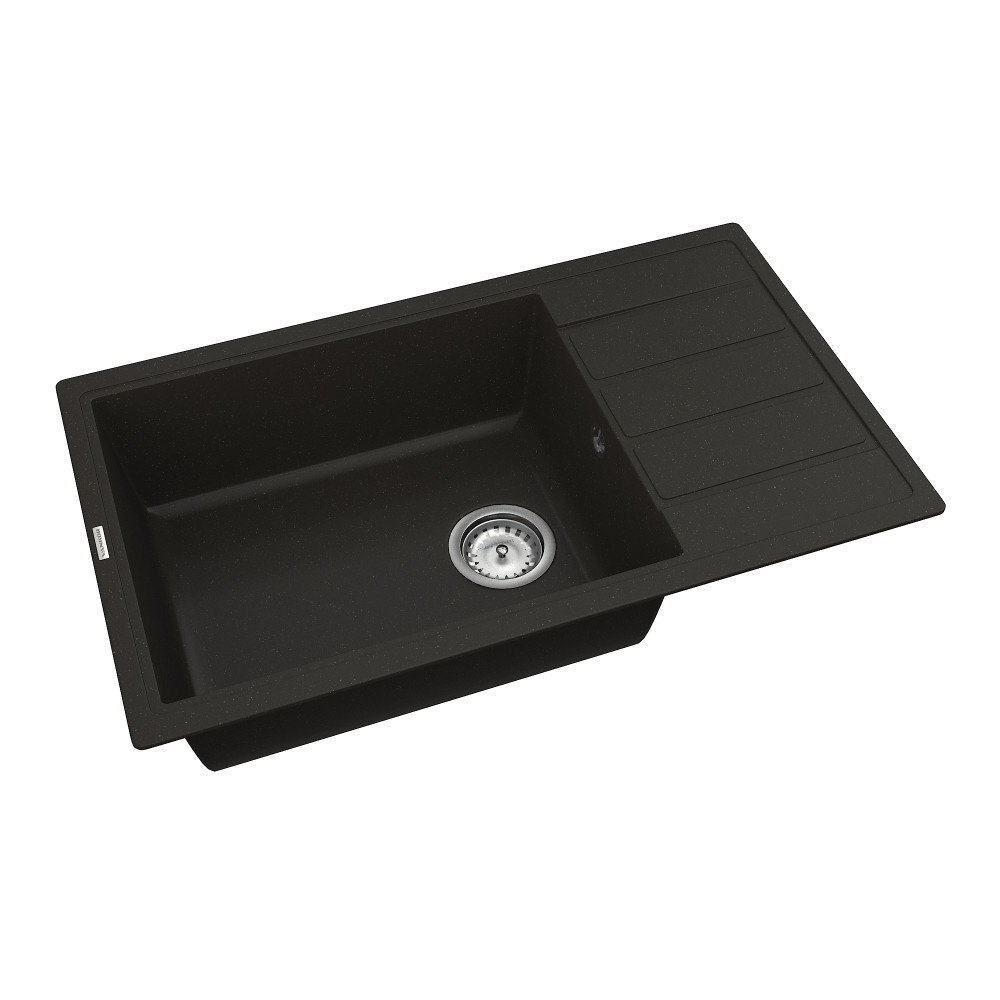 Кухонна мийка VANKOR Easy EMP 02.76 XL Black + сифон