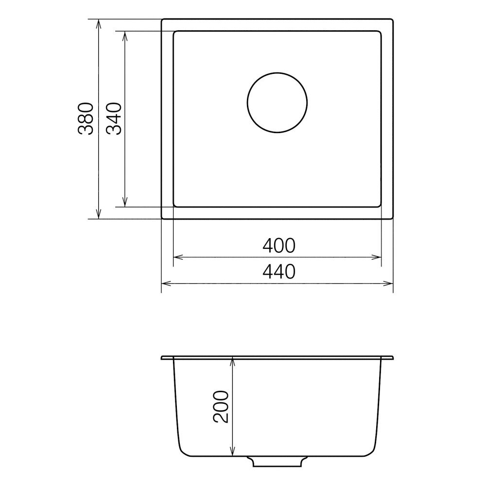 Кухонна мийка VANKOR Orman PM 01.44 Gray + сифон VANKOR